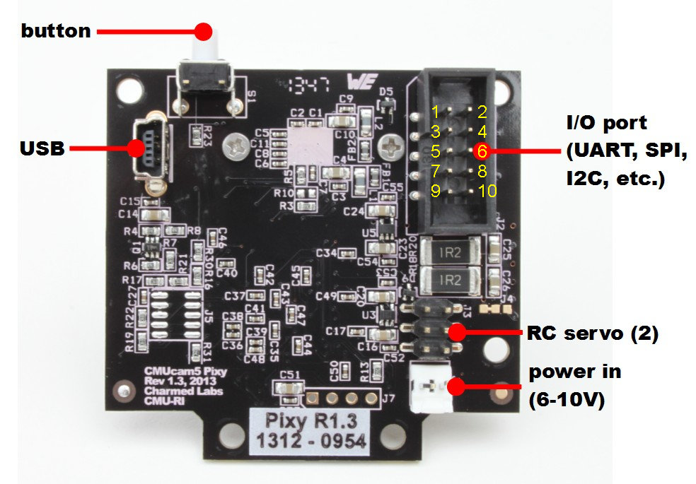 Pixy io connector pinout